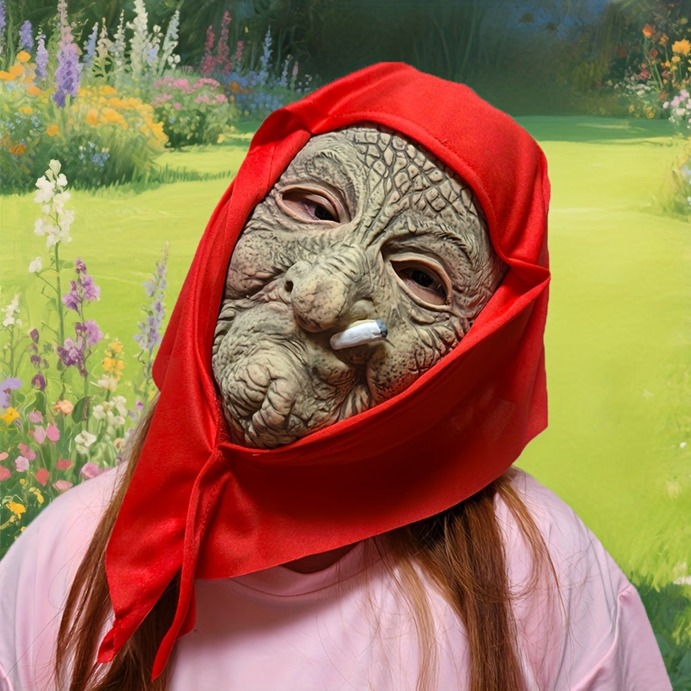 Realistic Male Latex Mask with Wrinkles & Bald Head - Lifelike Old for Man Costume for Male Actors, Dad, Grandpa, One Size Fits Most Adults - Easy to Apply & Remove, Funny Masks For Halloween, Funny Halloween Masks, Adult Hal