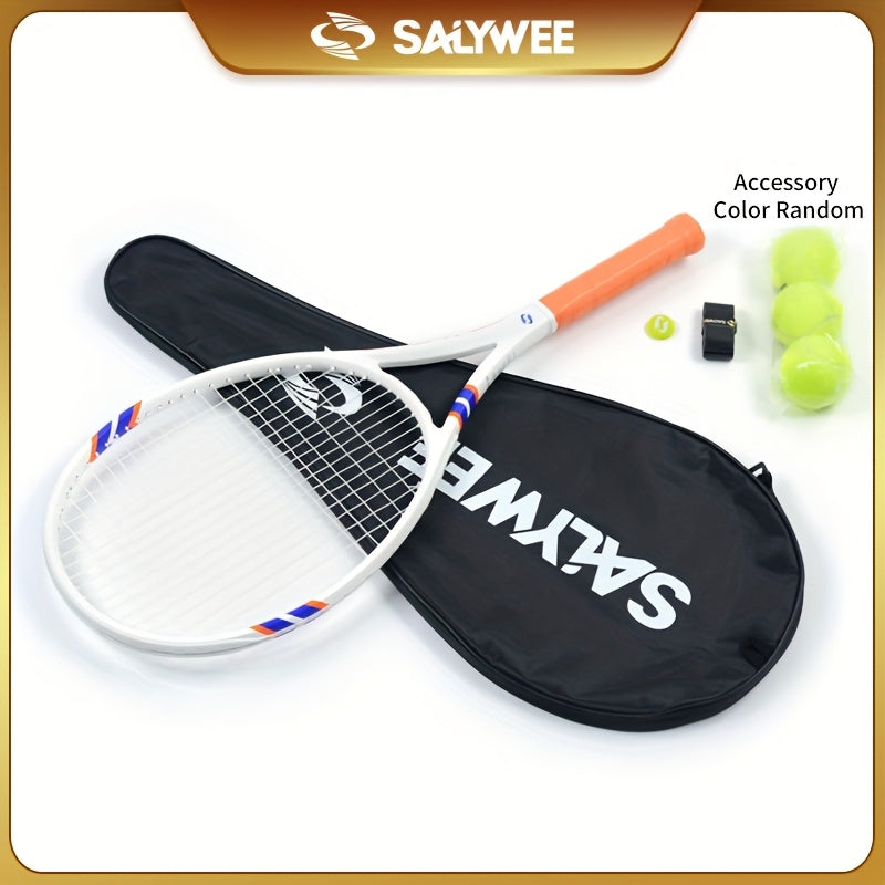 NEW POWER 2.0 Carbon Fiber Tennis Racket, 50-60lbs, 310±10g, Professional-Grade for Advanced Players, Unisex-Adult, Shock Absorbers Included, Sports Accessories