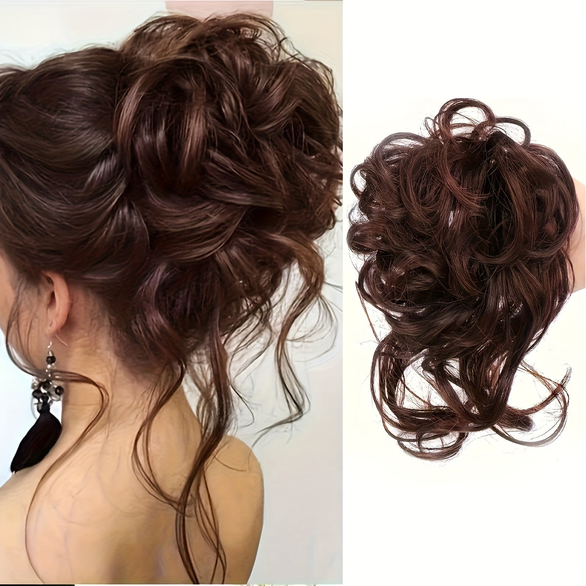 8-Inch Long Natural-Looking Synthetic Hair Wig with Elastic Headband - Easy to Apply, Perfect for Daily Wear, Versatile Hairpiece for All Occasions, Hair Wig, Versatile Hairpiece, Easy Application Wig