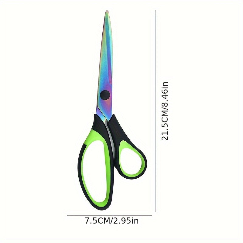 3 PCS Set Sharp Titanium Coating Blade 8, 12.7cm Scissors All Purpose, Multipurpose Scissors 3 pack Bulk Ultra Sharp Blade Shears, Comfort-Grip Sturdy Scissors for Office Home Sewing Fabric Craft Supplies