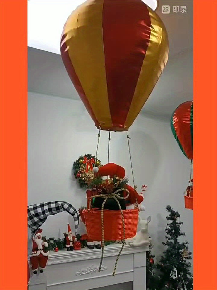 90cm Christmas decoration pendant for Santa Claus with hot air balloons