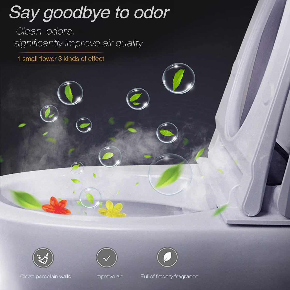 NEW Arrivals 6 PCS Set Flower Toilet Gel Stamp | 6 Packs Toilet Scent Fresheners | Toilet Fresheners Gel Toilet6 Packs Toilet Gel Stamp Bathroom Toilet Accessories