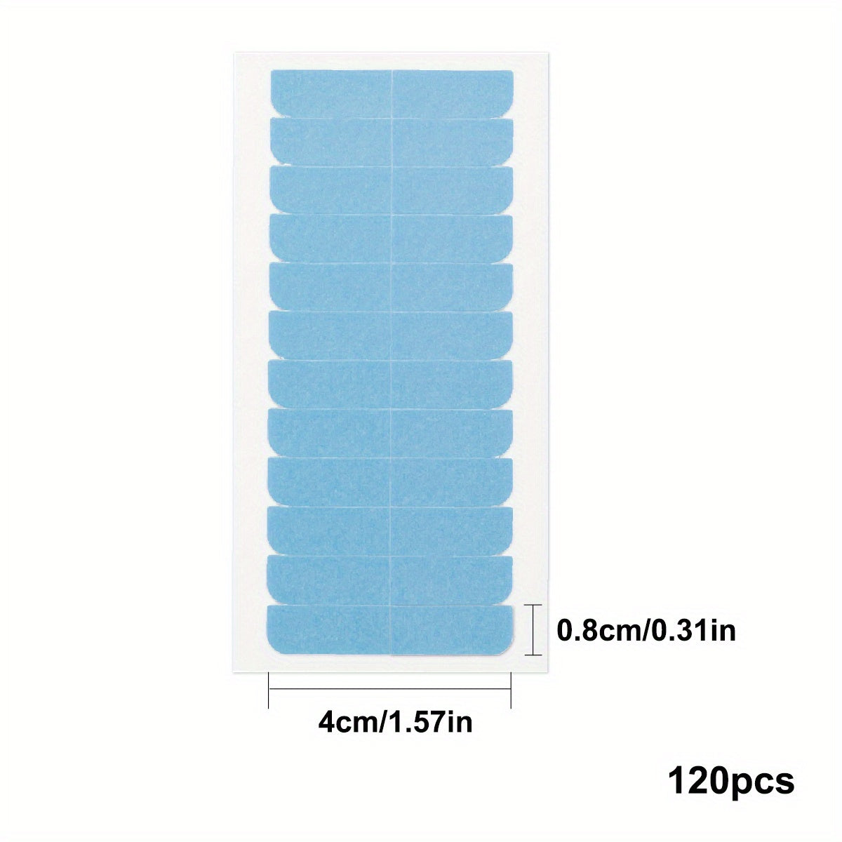 60pcs Ultra-Durable Waterproof Wig Extensions - Sweat-Defying Blue Glue Strips with Biocompatible Tape for Seamless, Trackless Hair Fusion - Advanced Hair Replacement SolutionHair Extension Tape Waterproof And Sweat Resistant