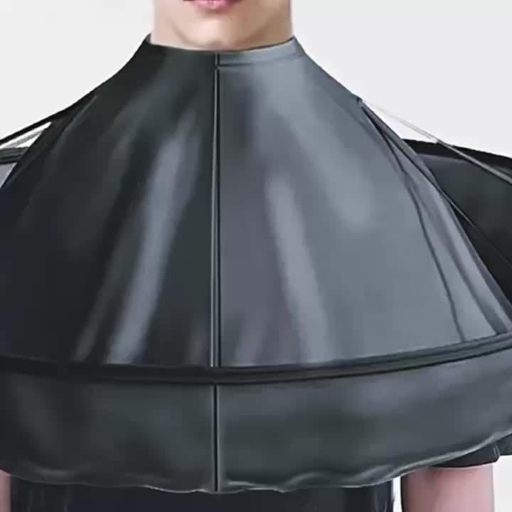 White/Black Hair Cutting Umbrella Cloak Color Barber Bib Non-Stick Hair Clipping Cape Bib, Home Hairdressing Apron Overalls Razor Women Men Hair Care Accessories