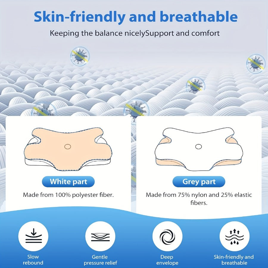NEW Neck Pillow, Cooling Pillow For Neck Support, Ergonomic Contour Side Sleeper Pillow For Sleeping, Orthopedic Memory Foam Pillows With Pillowcase, Best For Insomniac Massage Pillow