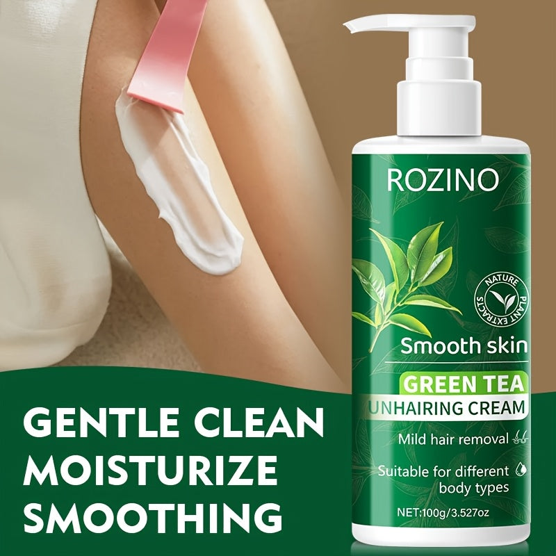 2 PCS Set Purchase One Get One Free Green Tea Summer Powerful Is Mild And Non-Irritating, Effectively Removes Hair, Quick 5-Minute Hair Removal, Ideal for Face, Lips, Underarms, Legs, Arms, And Bikini Areas, Suitable for Both
