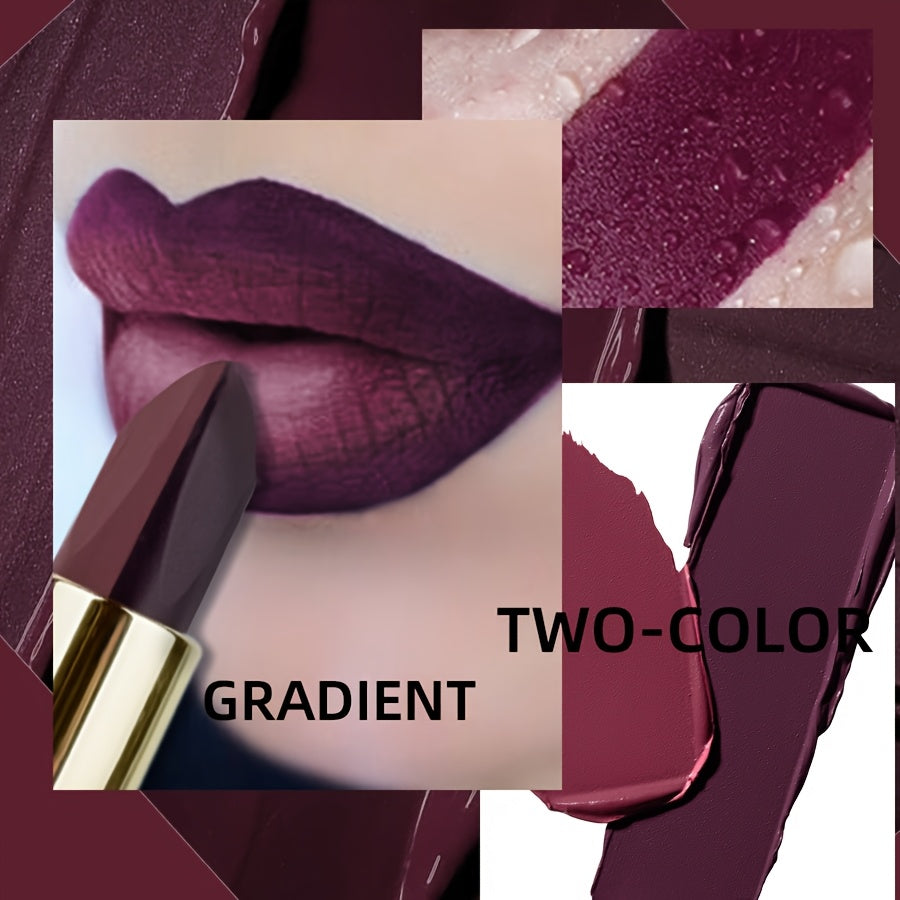 Colorfast Two-Toned Lipstick, Easy to Color, Waterproof, Sweatproof, Lasting Makeup, Lip Liner