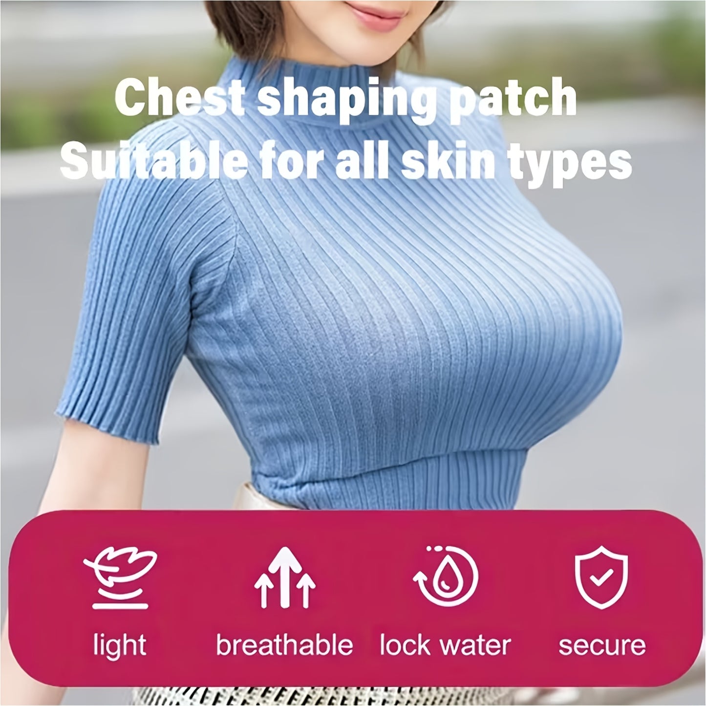 4 PCS Set of Instant Lift And Firm Breast Patches, Providing Intense Hydration And Deep Nourishment, Making The Skin on The Breasts Softer And More Hydrated, Infused with Aloe Vera And Hyaluronic Acid, Suitable for All Skin T