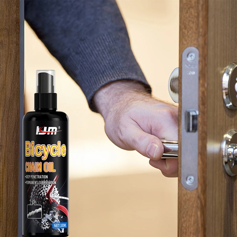 100ml KJM Bicycle Chain Lubricant - All-Weather Protection for Mountain/Road Bikes, Front Fork Chain, Cycling Accessories, Door Lock Core Lubricant, Plastic Material, No Battery Needed, Easy to Use, Mountain Bike Accessories,