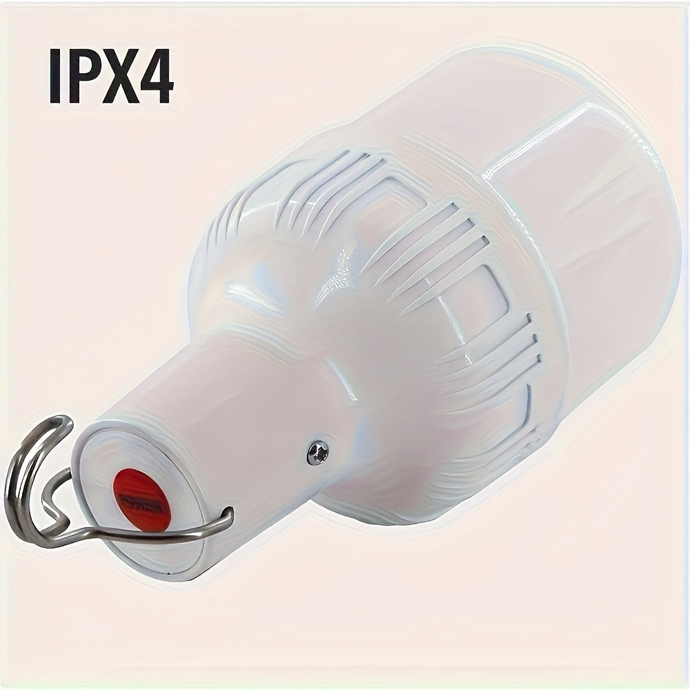 4 PCS Set Rechargeable LED Camping Bulbs, USB-Charging Portable Lanterns, High-Brightness Lighting with Hooks for Camping, Fishing, Yard, Street Vending, Emergency & Commercial Use