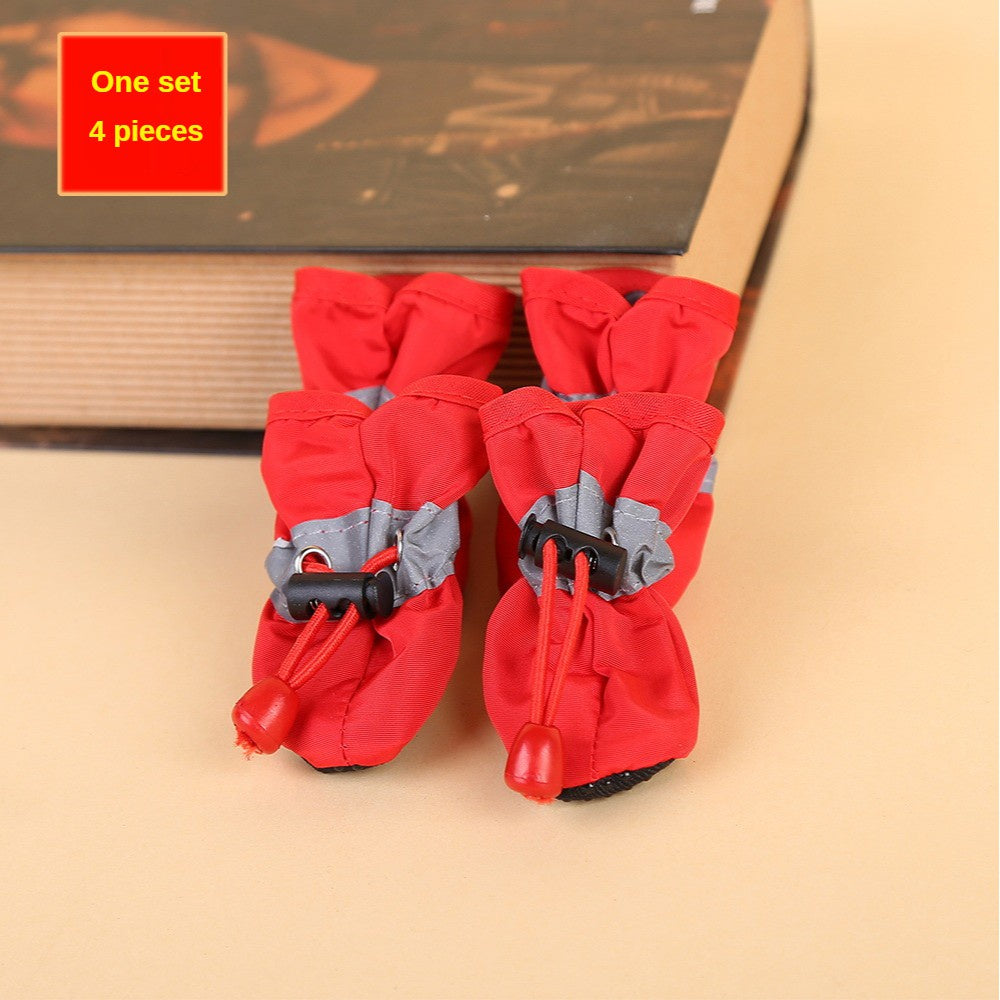 4 PCS Set-XS-3XL Size Water Resistant Rain Snow Protection Dog Shoes For Small Dogs - Protect Your Pet's Paws And Keep Them Dry Pets Apparel Sets Clothing Accessories