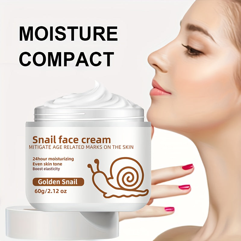 NEW 60G/ Snail Facial Cream Provides a Light Hydration Suitable for All Skin Types, Featuring a Gentle Feel And a Thick, Consistency That Is Neither Sticky Nor Heavy, Giving The Skin a Youthful Appearance