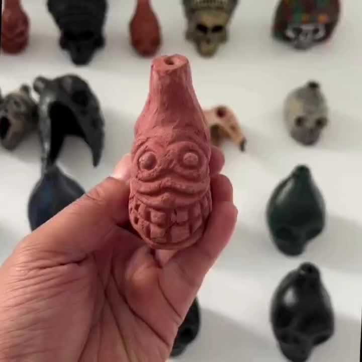 Loud Aztec Death Whistle - Up to 125+ Decibbles, Realistic Human Scream Sound, Black Orangutan Design, Perfect for Halloween, Emergency Survival, and Costume Parties, Survival Tool | Thematic Party Accessory | Detailed Crafts