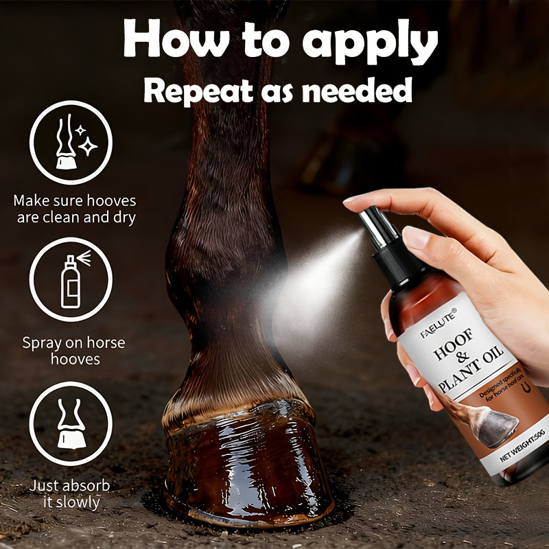 Horse Hoof Oil for , Cracked Hooves - Deep Nourishing & Restorative Formula with Natural Botanical Oils, Long-Lasting Moisture & Shine, Strengthens Hoof Wall, Prevents Splits & Cracks, Easy to Apply, Ethically Made Care for A