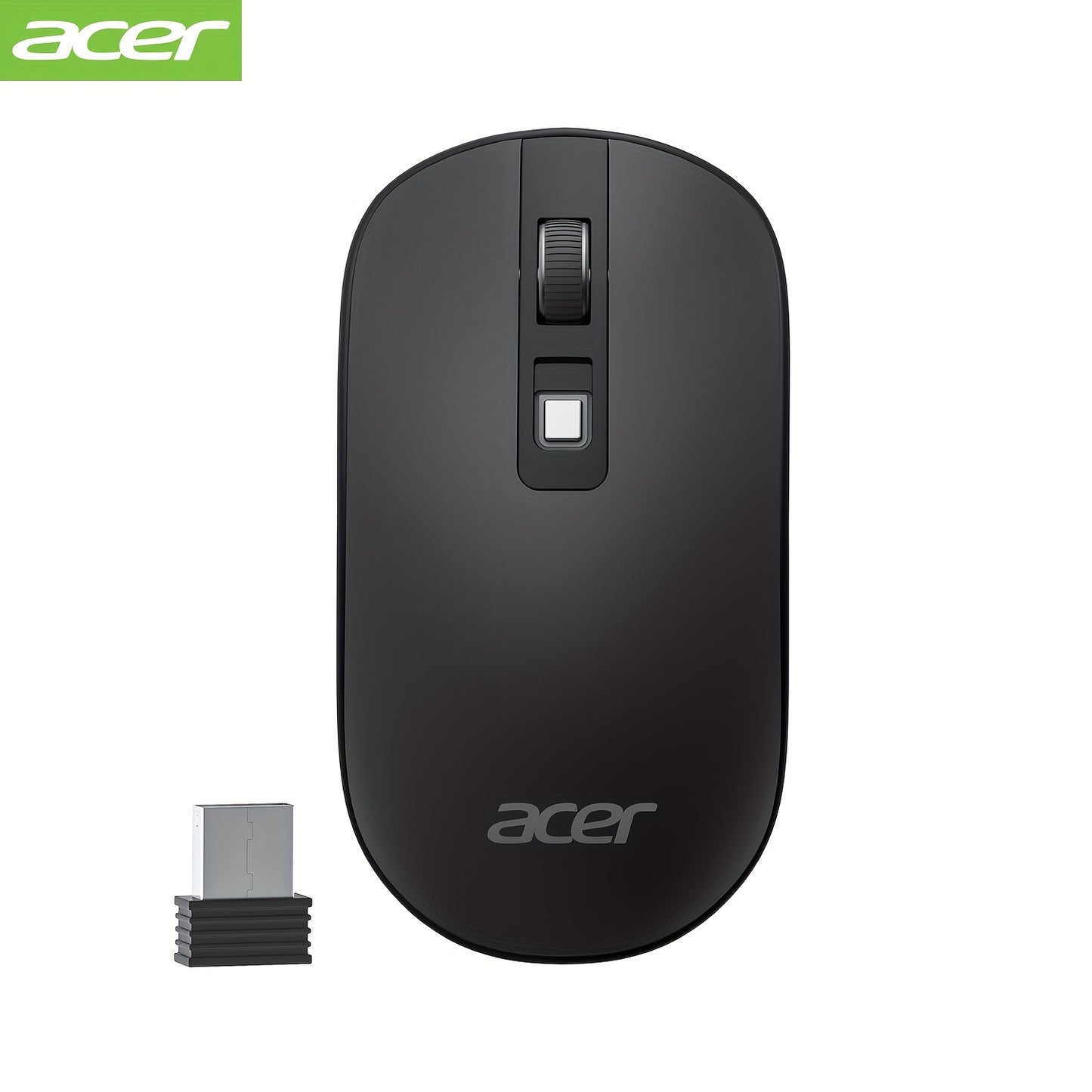 Original ACER Computer Mouse Wireless, 2.4G Slim USB Wireless Mice with USB Receiver, Laptop Mouse with 4 Buttons, Portable for Laptop, Desktop, PC, Wireless Mouse for Laptop, Ergonomic Mouse, Computer Mouse Wireless USB, Wir