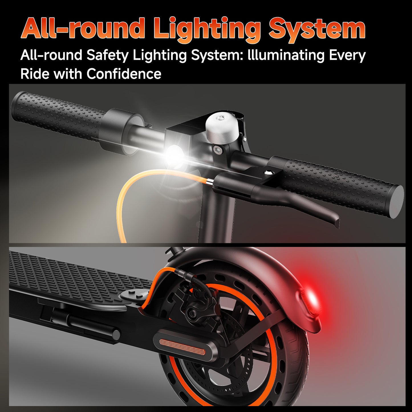 NEW T3 Adult Electric Scooter, 25 Km Range, 36V 7.8Ah Battery, Ultra Light 350W/25KM/H Motor, 8.5-Inch Solid Honeycomb Tires, Front And Rear Dual Brakes, 70kg Maximum Load Capacity
