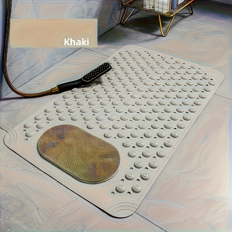 Non-Slip Massage Shower Green Mat, Safety Pad for The Bathroom - Rectangular Shower Mat And Bathroom Non-Slip Pad, a Must-Have for Home Bathroom Accessories