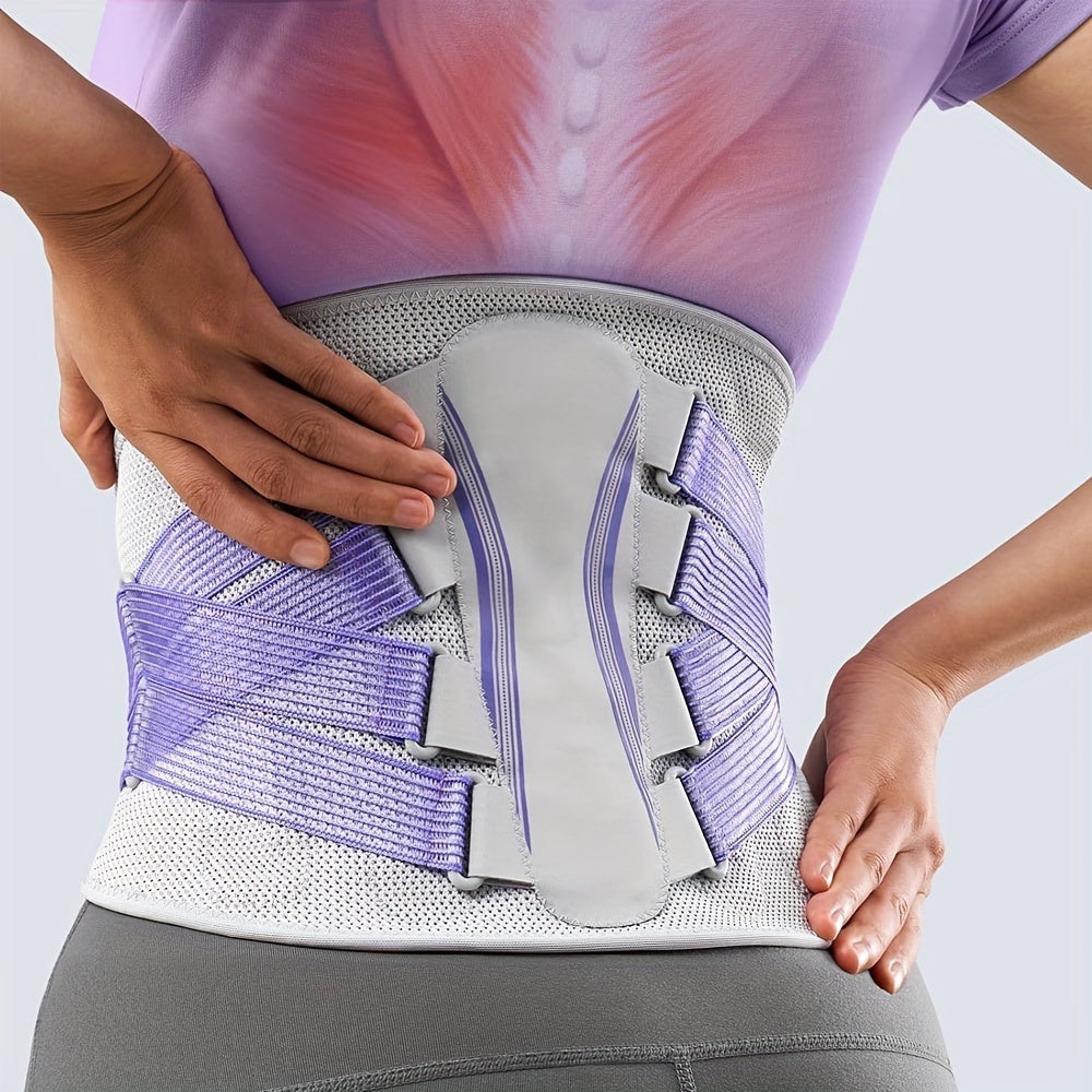 S-3XL Plus Size Lower Back Support Brace Featuring a Lumbar Pad Designed for Both Men And Women, with an Adjustable And Breathable Support Belt That Includes a Bionic Support System.