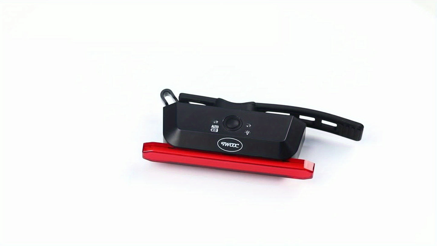 NEW Bike Tail Light, USB-C Rechargeable 30H Runtime Ultra Bright LED Bike Rear Light with Smart Brake, IPX5 Light, 6 Modes, USB Cable Included, 36V Compatible for Mountain/Road ( Post Mounted)