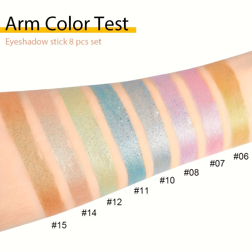 16pcs Colored Pearl Eyeshadow Pencil Eyeliner Highlighter Stick Eyeliner Gel Pencil for Women Make-Up Tools Sets