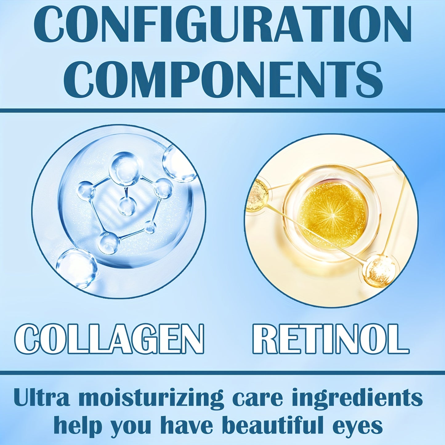 60 PCS Set Korean Collagen & Retinol Hydrogel Eye Masks - Hypoallergenic, Intense Hydration & Light Beige Care, Smooth Eye Patches for All Light Beige Types, Dark Circles & Puffiness, Fragrance-Free, Unisex Adult Use, Hydrati