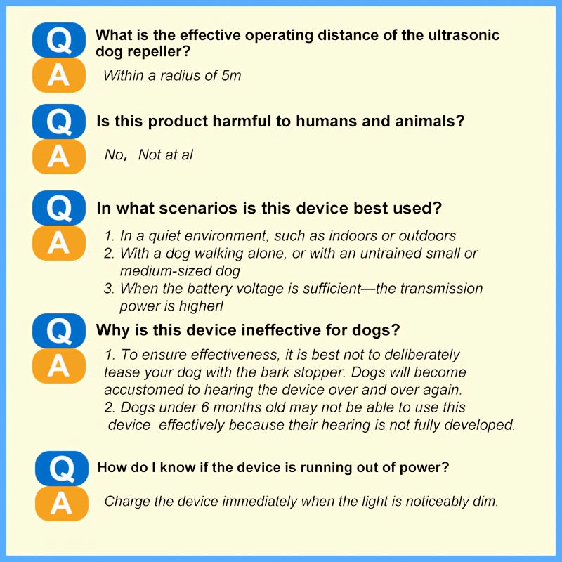 YNF Automatic Dog Device - Instant Barking Control, Rechargeable Battery-Powered, USB Dual Use, for Indoor/Outdoor Use, No Charging Required, With Battery