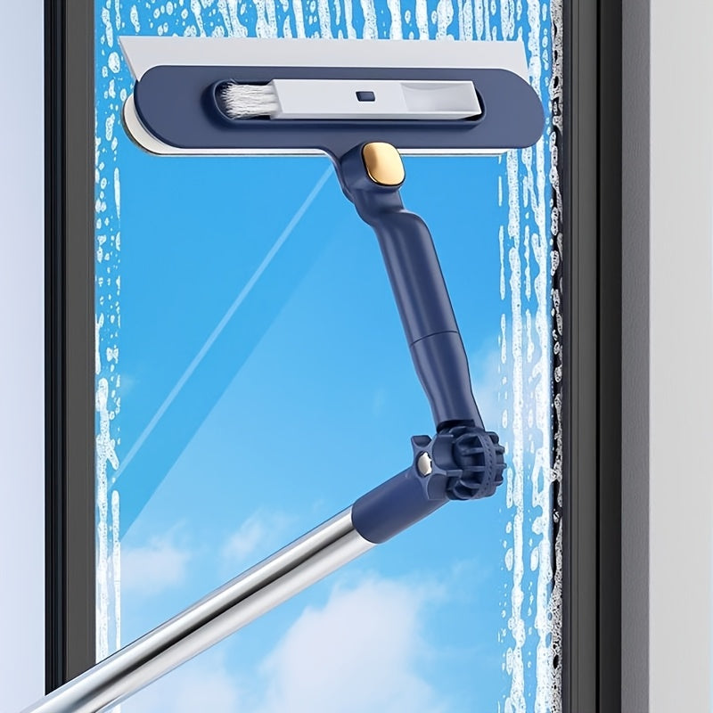 Set of Magic Cleaning Brush Extended Rain Brush + 1 Storage Hook | Rotating Window Brush and Cleaning Brush, Dual-Use Wet Mop and Dry Mat for Shower Doors, Car Windshields, and Home Surfaces