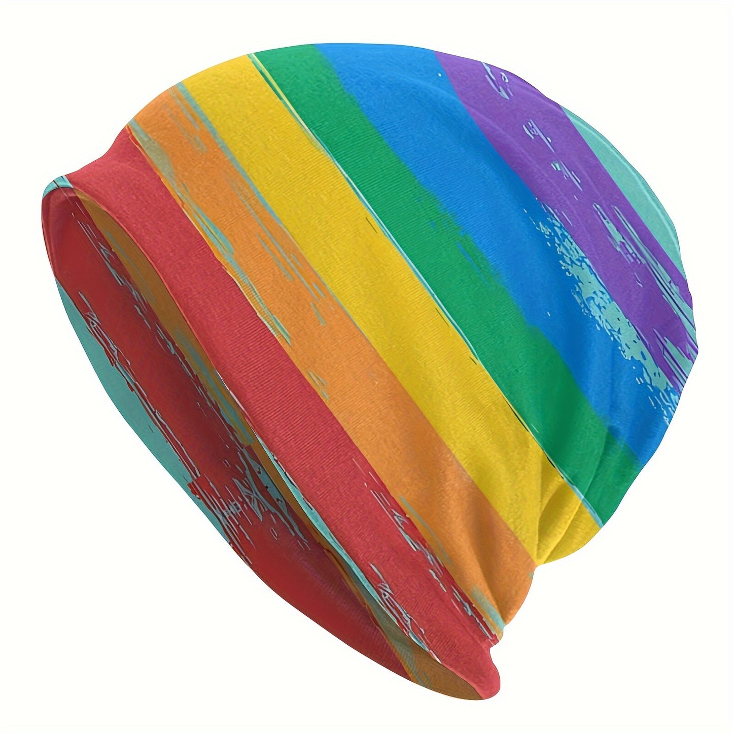 Rainbow Pride Women Men Skullies Beanies Hat, Outdoor Warm Hat For Sport Beach