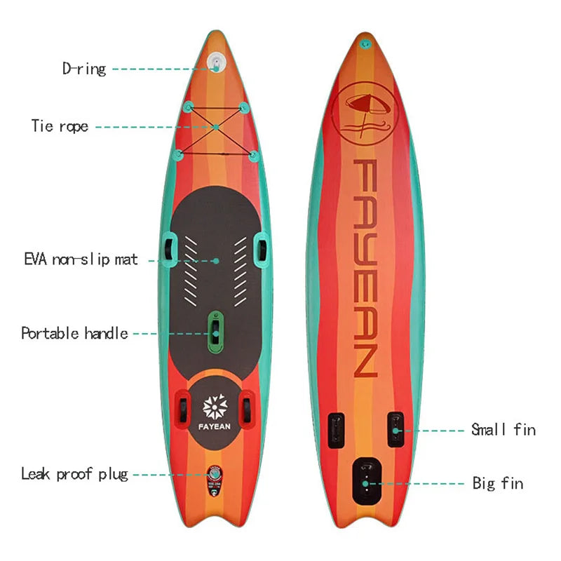 Surfboard Paddle Board SUP Inflatable Floating Board Paddle Board Universal Racing Stand-up Wakeboard Windsurfing Board