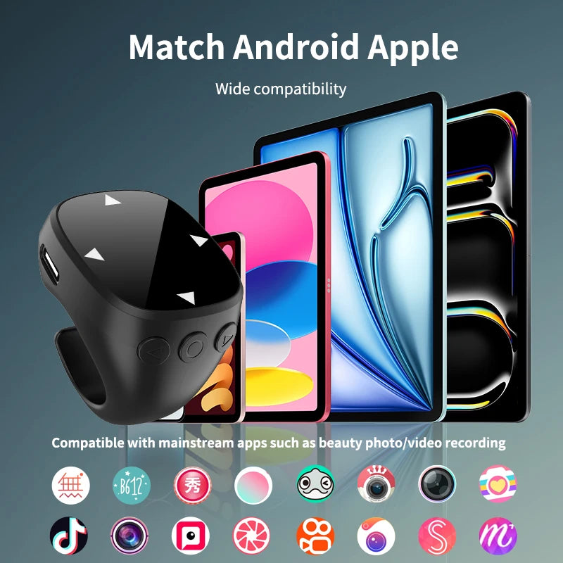 NEW Arrivals JX-13 Smart Fingertip Ring Remote Control Wireless Bluetooth Mobile Selfie Mice Selfie Video Automatic Page Turner Browsing Mobile Phones Accessories