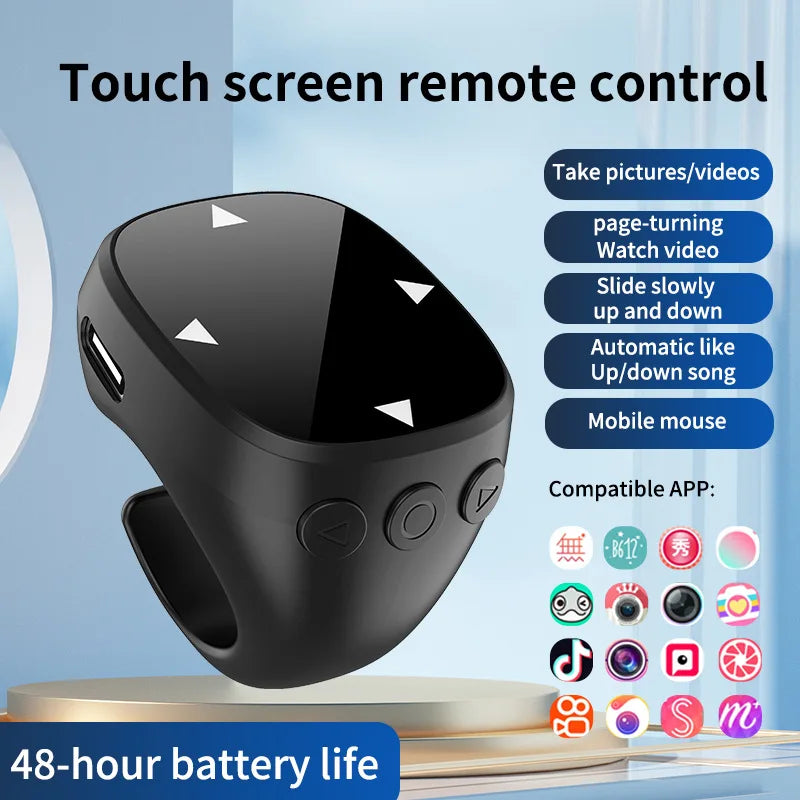 NEW Arrivals JX-13 Smart Fingertip Ring Remote Control Wireless Bluetooth Mobile Selfie Mice Selfie Video Automatic Page Turner Browsing Mobile Phones Accessories