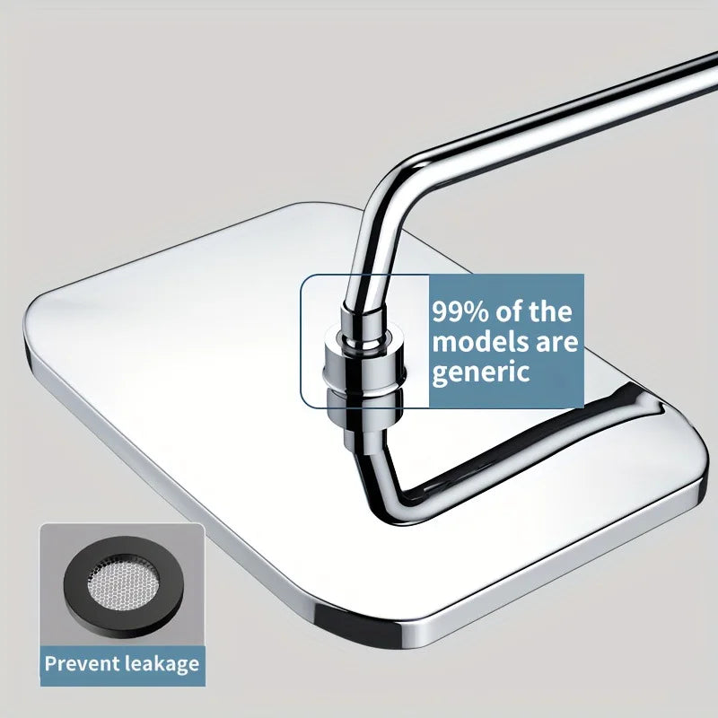 NEW Arrivals 13 inch Large Powerful Water Outlet Pressurized Shower Head Water Heater Large Panel Top Spray Home Bathroom Accessories
