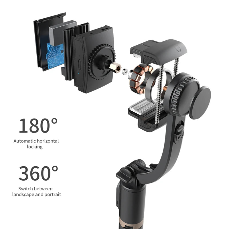 NEW Gimbal Stabilizer Selfie Live Streaming Videos Photography Selfie Stick Foldable Wireless Tripod with Bluetooth Shutter Monopod for IOS Android Mobile Cell Phones Accessories Electronic Products