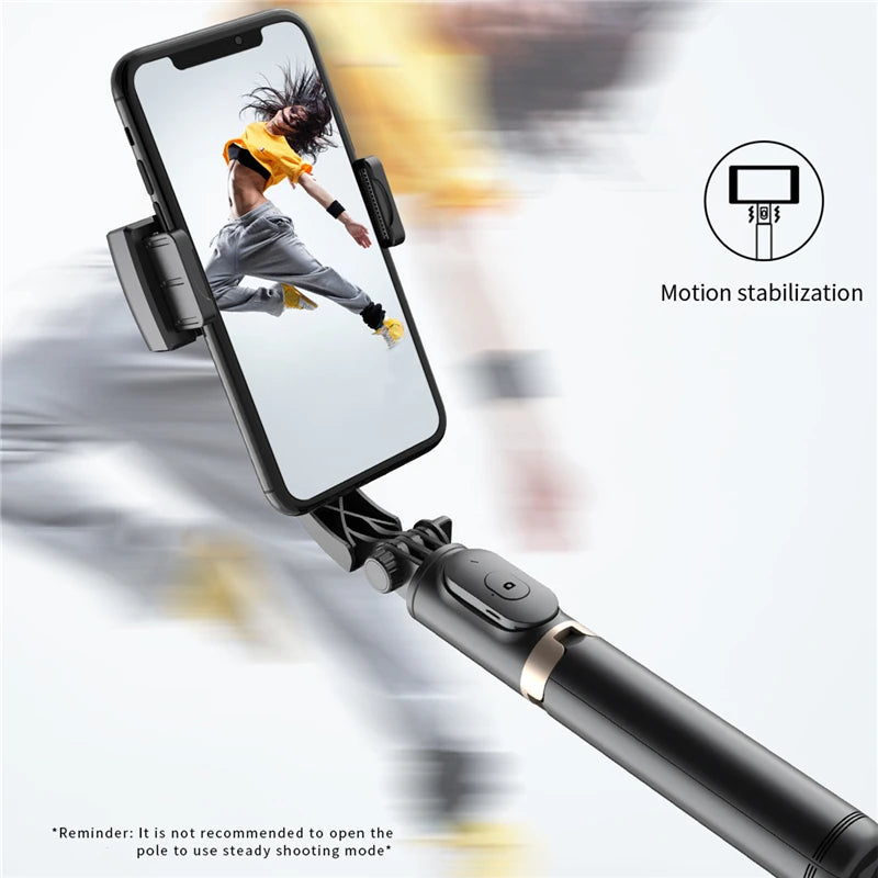 NEW Gimbal Stabilizer Selfie Live Streaming Videos Photography Selfie Stick Foldable Wireless Tripod with Bluetooth Shutter Monopod for IOS Android Mobile Cell Phones Accessories Electronic Products