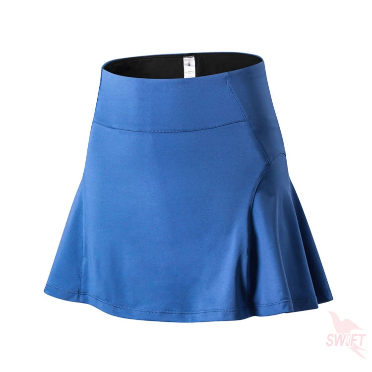 NEW Arrivals S-2XL UK Plus Size Anti Glare Stretch Shorts Liner Sport Tennis Skirt Quick Dry Loose Women Running Skirts Summer Badminton Skirt with Pocket Women Sports Apparel Clothes