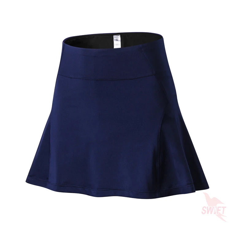 NEW Arrivals S-2XL UK Plus Size Anti Glare Stretch Shorts Liner Sport Tennis Skirt Quick Dry Loose Women Running Skirts Summer Badminton Skirt with Pocket Women Sports Apparel Clothes