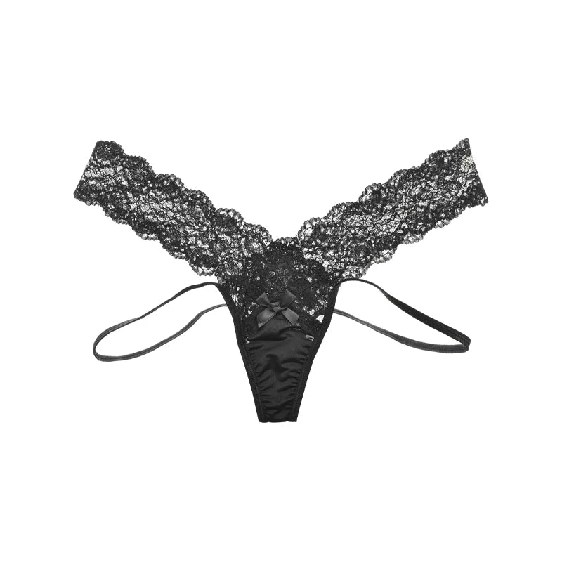 TERMEZY New Women Sexy Lace Panties Low-waist Temptation Lingerie Femal Cross Strap G String Thong Hollow Out Underwear Knickers