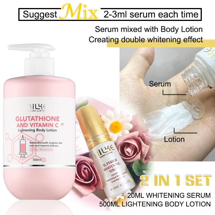 NEW Arrivals Korean High Quality Sets Whitening Remove Black Spots Facial Skin Care Lotion Moisturizing Cream Body Glutathion Vitamin C Black Skin Face Care Products
