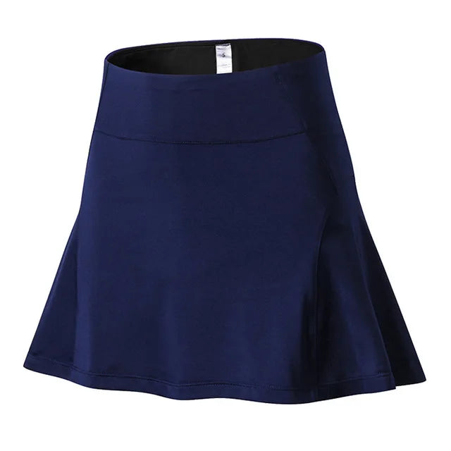 NEW Arrivals S-2XL UK Plus Size Anti Glare Stretch Shorts Liner Sport Tennis Skirt Quick Dry Loose Women Running Skirts Summer Badminton Skirt with Pocket Women Sports Apparel Clothes