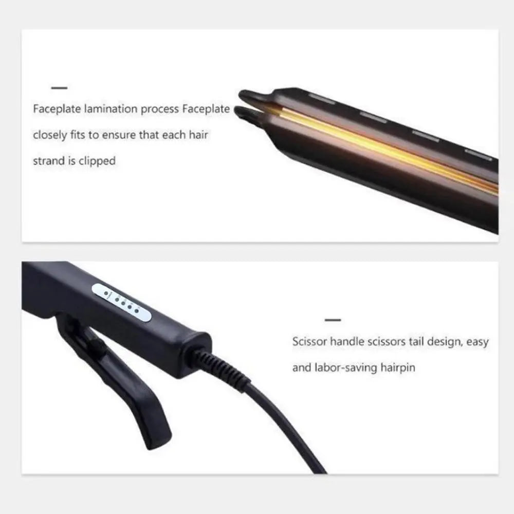 Hair Straightener Four-gear Temperature Adjustment Ceramic Tourmaline Ionic Flat Iron Widen Panel Professional Styling Tool