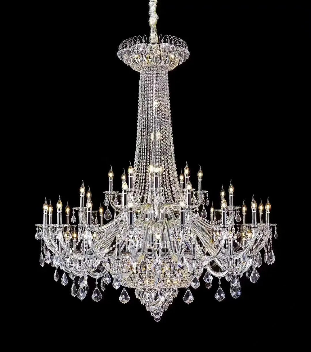 HOT SALE Maria Theresa Art Decor Villa Home Custom K9 Crystal Murano Glass Villa Large Ceiling Light Hanging Pendant Lights Maria Theresa High Crystal Luxury Led Modern Luxury Chandeliers 3 Years Warranty