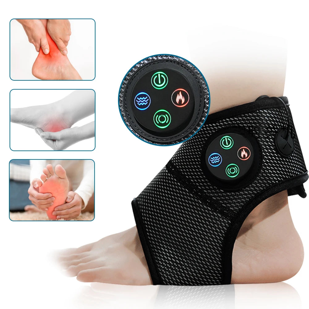 NEW Arrivals Smart Air Pressure Foot Massager Electric Ankle Brace Hot Compress Heating Multifunctional Vibration Pain Relief Health Care Accessories