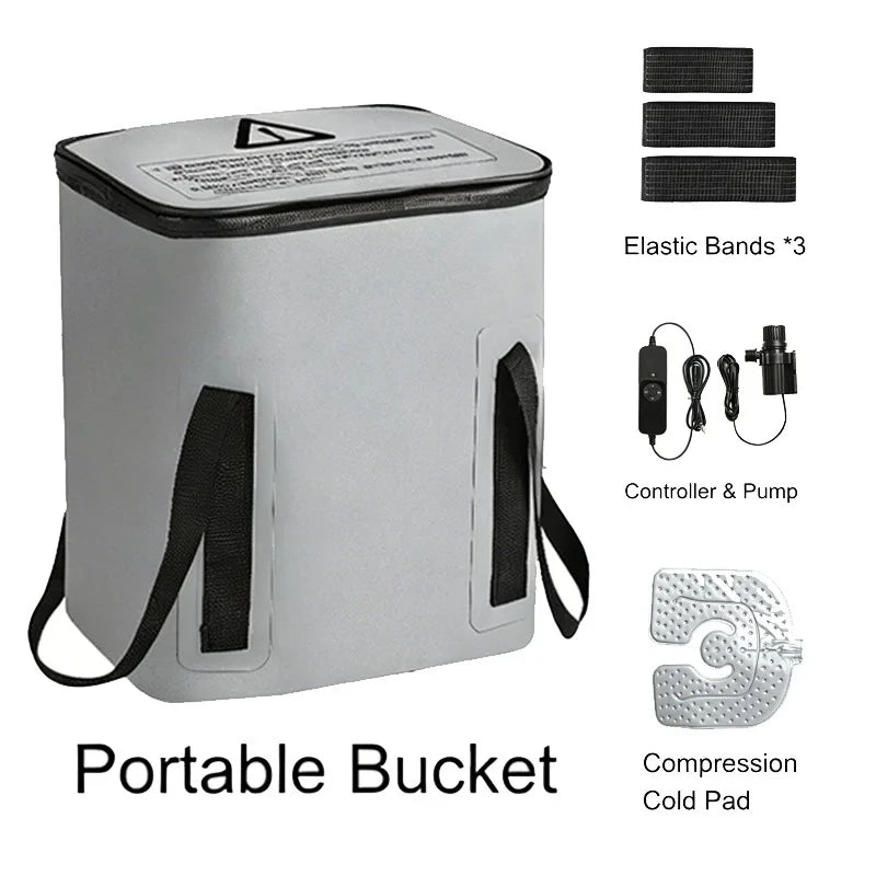 Portable Cold Therapy System with Leak Proof Cold Pad Cold Compression Machine with Reusable Ice Packs for Knee Shoulder Ankle Home Health Care Supplies