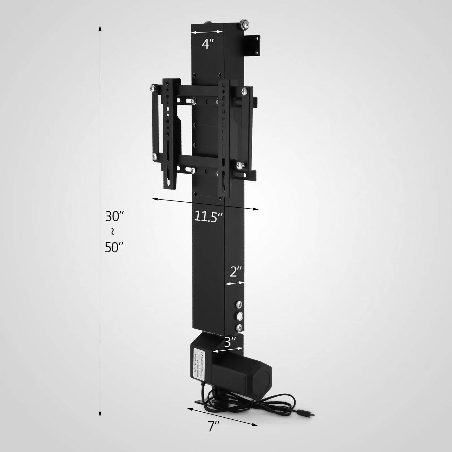 20" Motorised TV Lift Bracket For 14"-37" TVs Cabinet 500mm Stroke W/ Controller