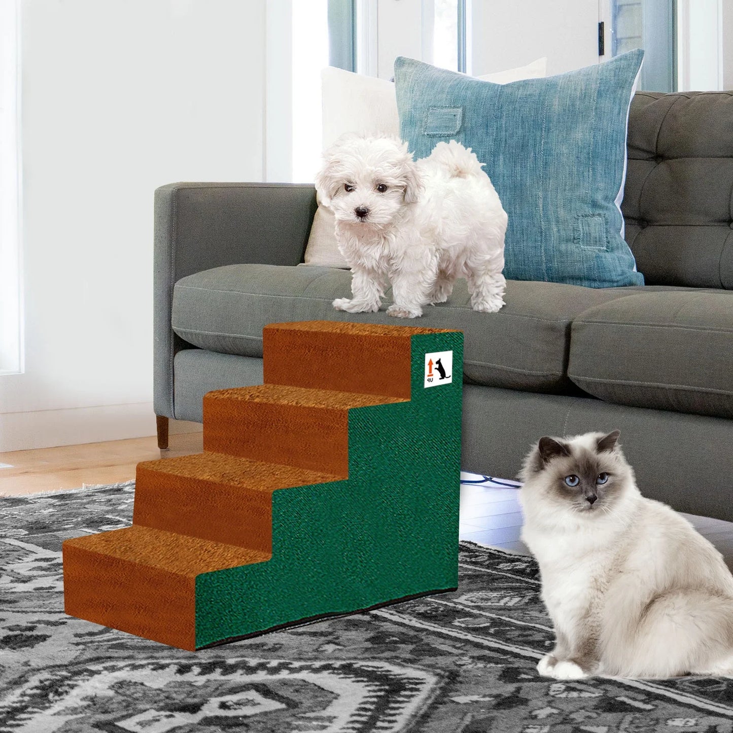 New Design 4 Floors Pet Ladder Assembled Disassembled Dog Stair with Four Layers Anti-Slip Cat Dog Ladders