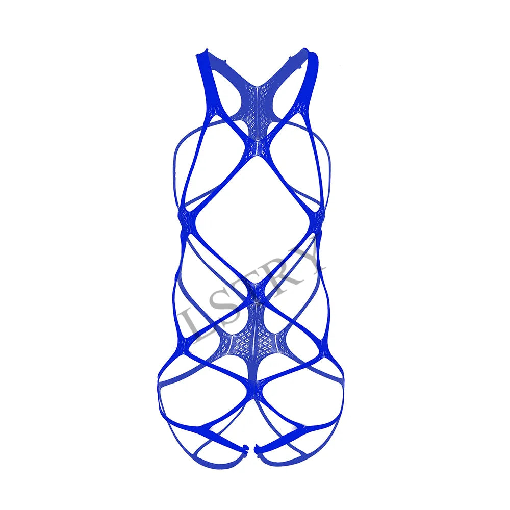 Sexy Open Crotch Fetish Bodystocking Women Erotic Lingerie Porno Sex Dress Crotchless Body Suit Underwear Costumes Latex Catsuit