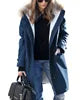 BEST PRICE S-3XL Plus Size Women's Autumn and Winter Warm Ladies Hooded Outdoor Fur Collar Women's Jacket Hooded Windbreaker Trench Coats Ladies Clothing Supplies.