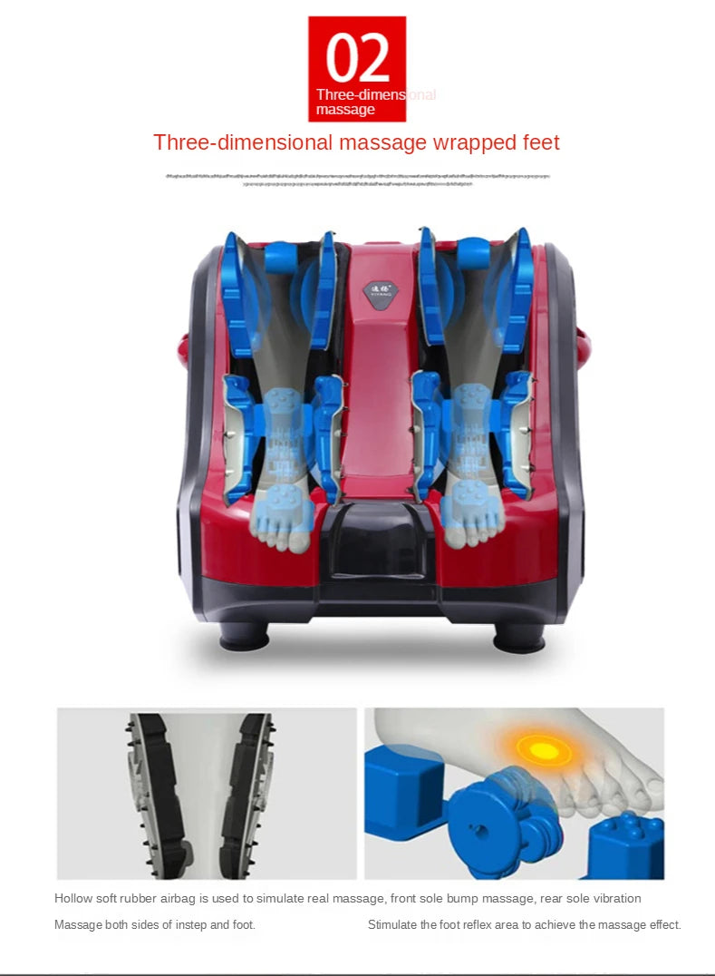 NEW!!!! HOT SALE!!!! Hot Electric Heating Foot Leg Massager Shiatsu Vibrator Roller Therapy Reflexology Blood Circulation Pain Relief Treatment Health Care Supplies Relaxation Accessories Devices