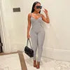 Black/Beige/Gray Color Ladies Hip Lift Tight Bodysuits Low Cut Playsuits Sexy Style Suspenders Jumpsuit Spring Summer Night Clubwear Evening Party Jumpsuit Ladies Casual Clothing Supplies