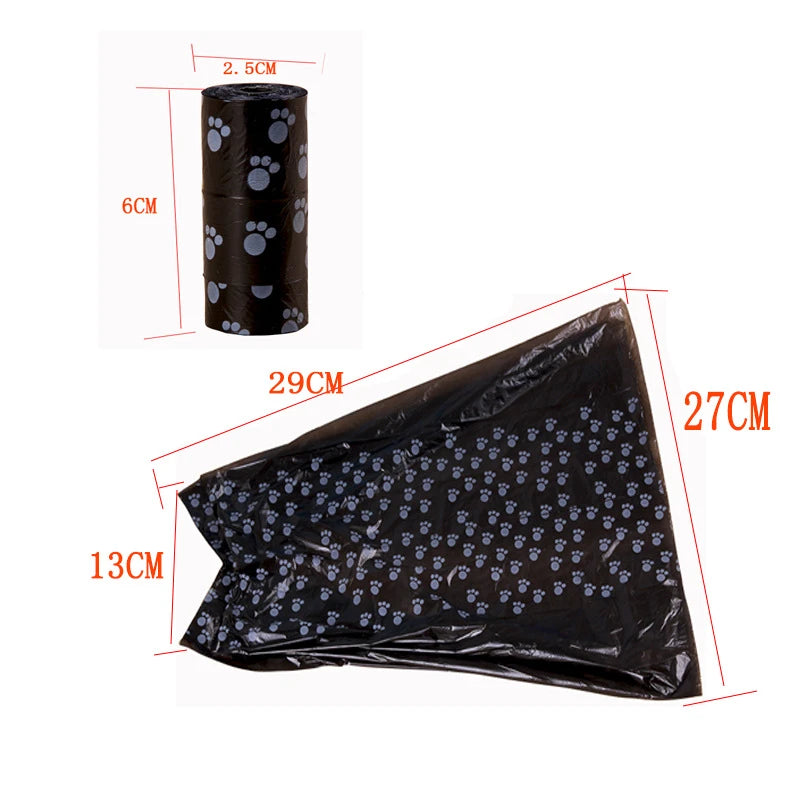 New Arrivals 10 Rolls Set Pet Dog Poop Bags Dispenser Collector Scoop Holder Puppy Cat Pooper Scooper Bag Small Rolls Outdoor Clean Pets Hygiene Supplies